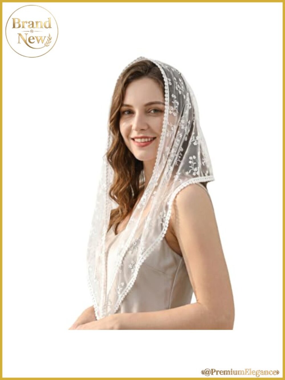 Catholic Mantilla Veil Floral Lace Head Scarf Wedding Chapel Veil